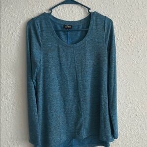 Women's Blue Long Sleeve Top